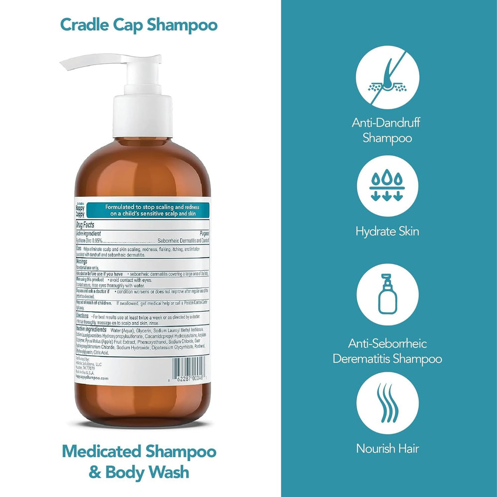 Happy Cappy comb included for easy detangling after shampoo.