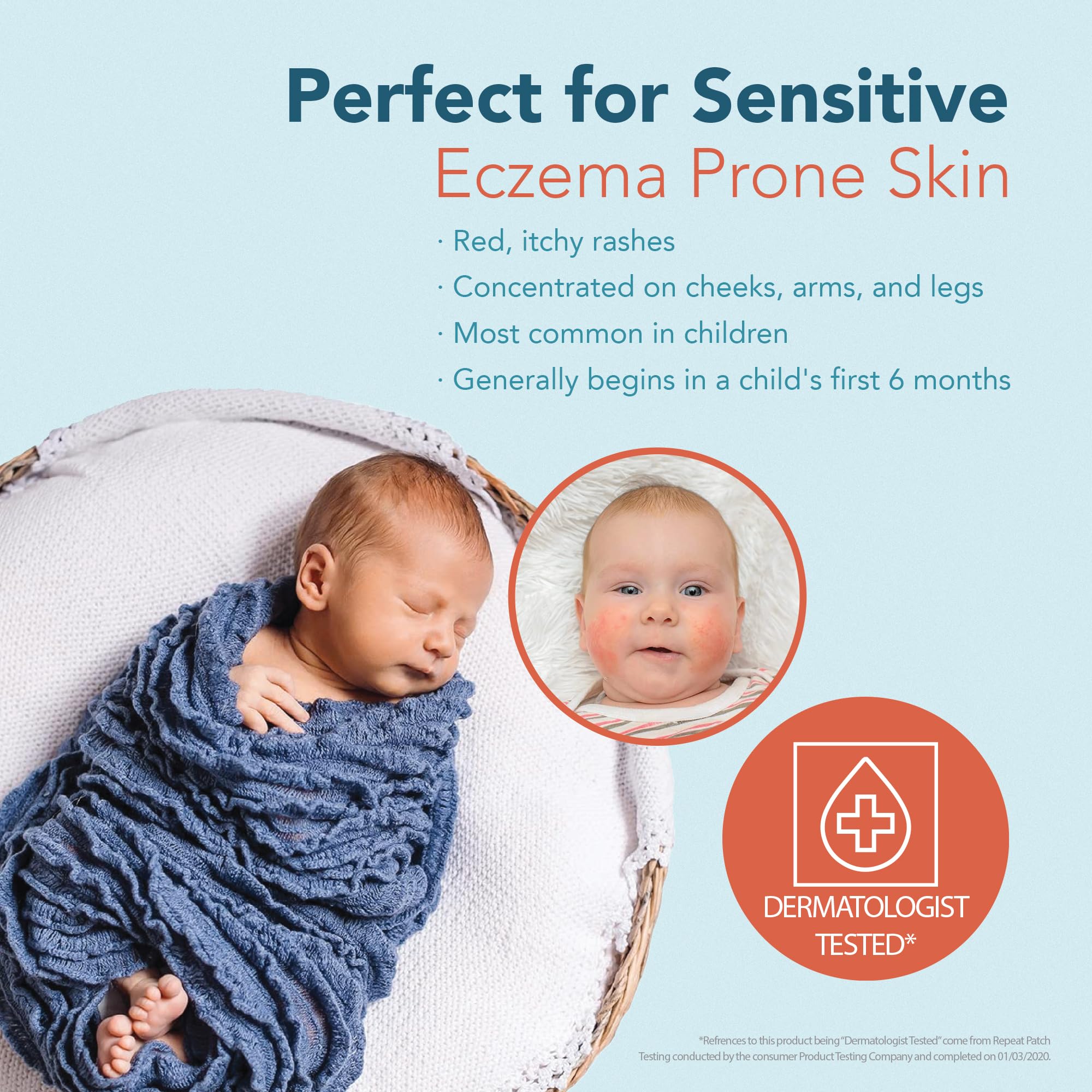 Happy Cappy fragrance-free label on packaging for sensitive skin care.