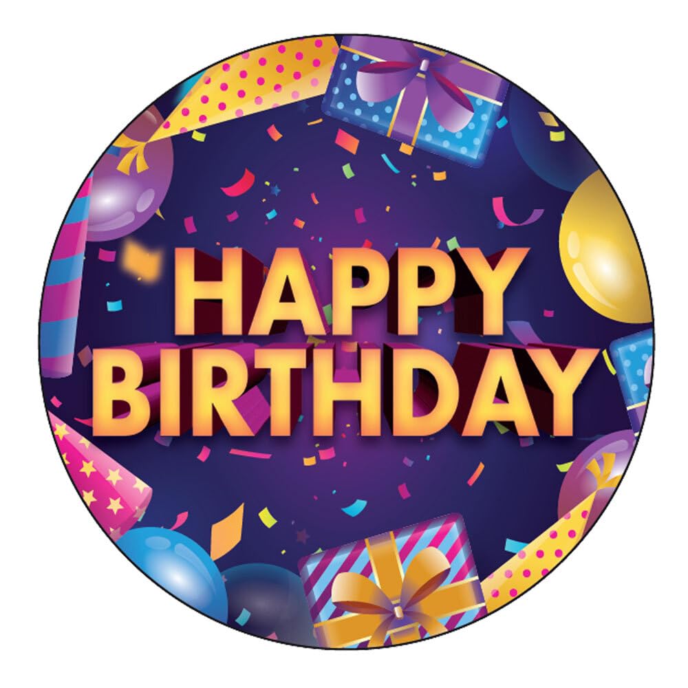 Happy Choices birthday cupcake decorations stand out on treats with sturdy design.