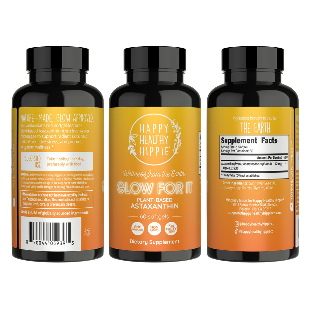Happy Healthy Hippie third-party purity seal on label