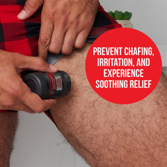 Happy Nuts Anti-Chafe Stick chest area protects skin during training.