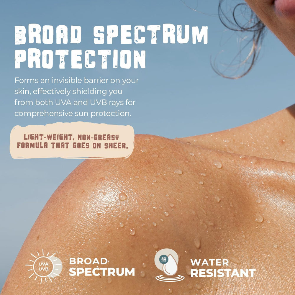 Happy Ocean packaging close-up of biodegradable sugarcane resin for eco-conscious sun care.