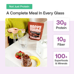 Happy Viking 100+ superfoods blend on label.