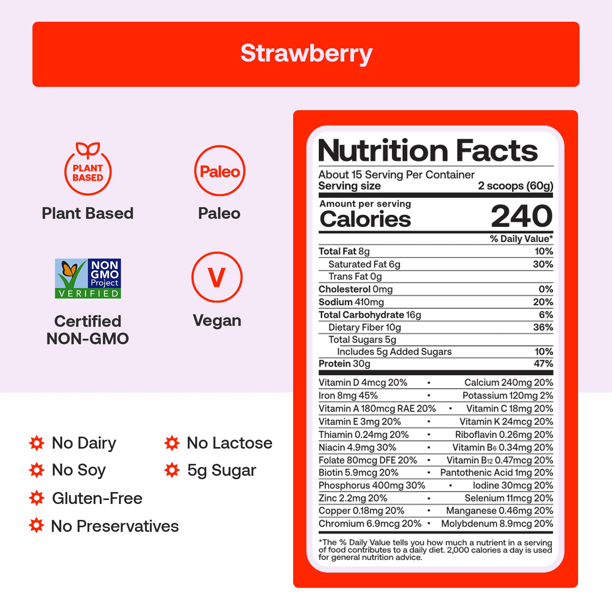 Happy Viking vegan gluten-free non-GMO label close-up.