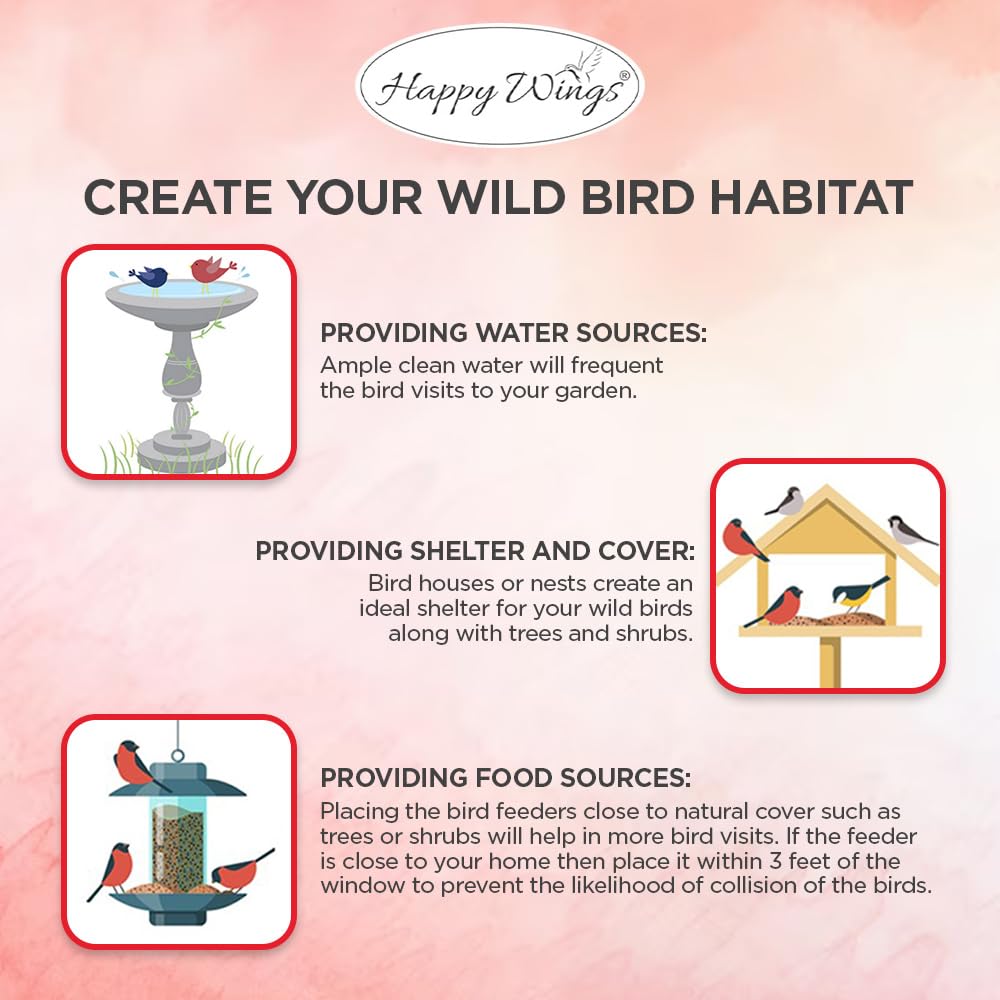 Back of Happy Wings safflower seeds packaging shows quality and storage tips.
