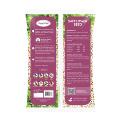 Happy Wings safflower seeds no-grow seed feature, designed to keep yards tidy.