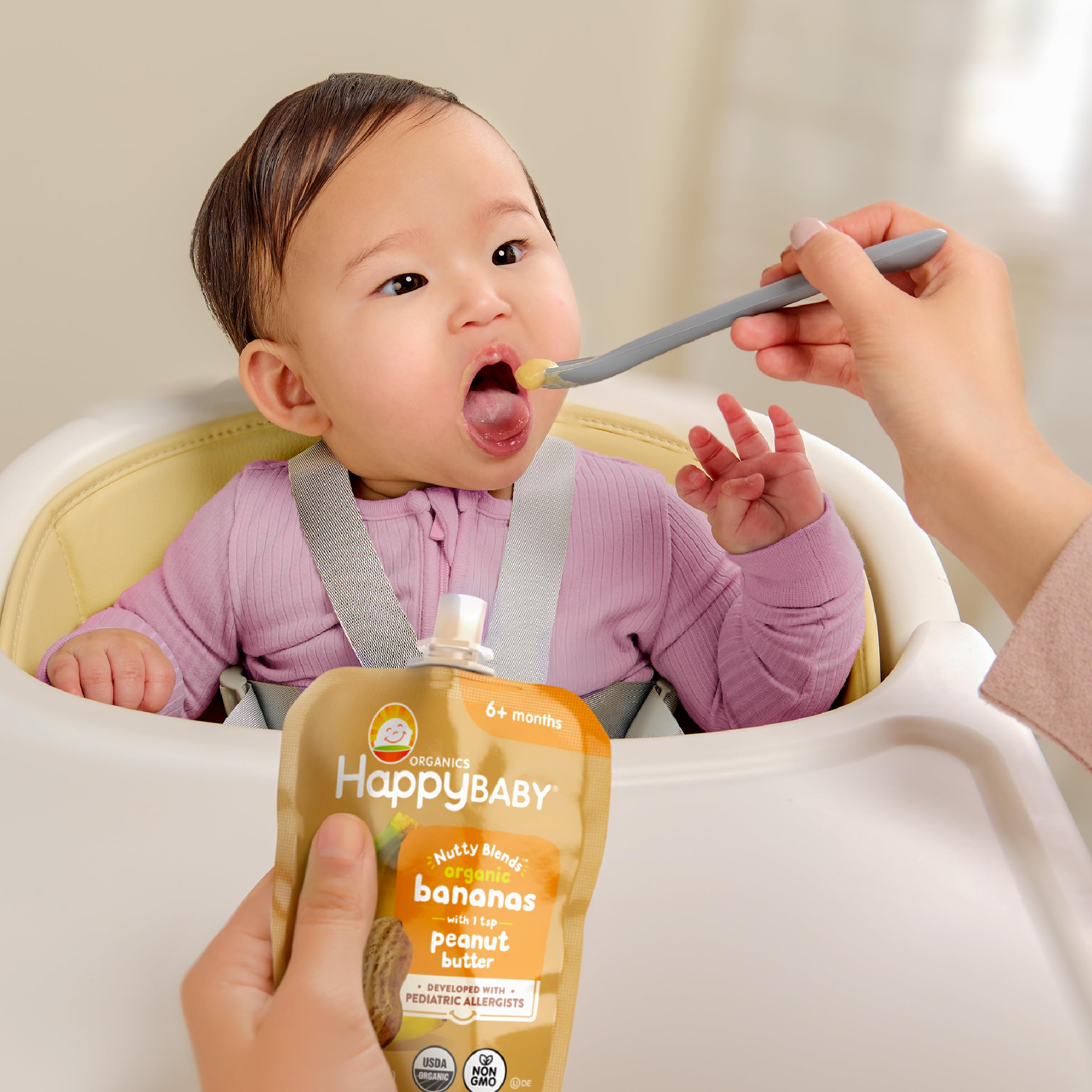 Happy Baby Nutty Blends facility note about cross-contact safety
