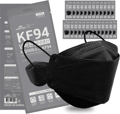 HappyDay KF94 mask packaging front shows 25-pack convenience for families.