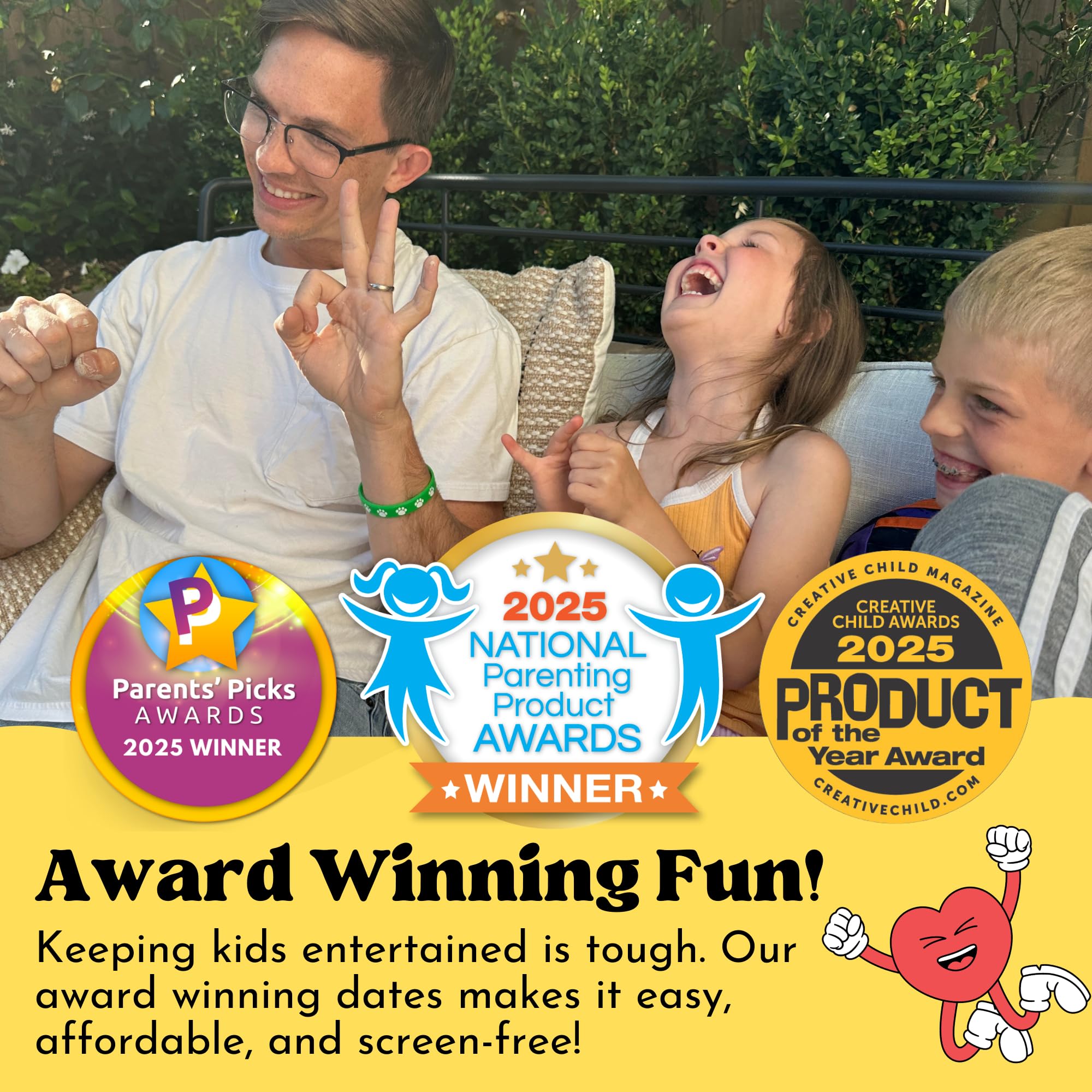 Happy Duo activities for kids and teens smiling together.