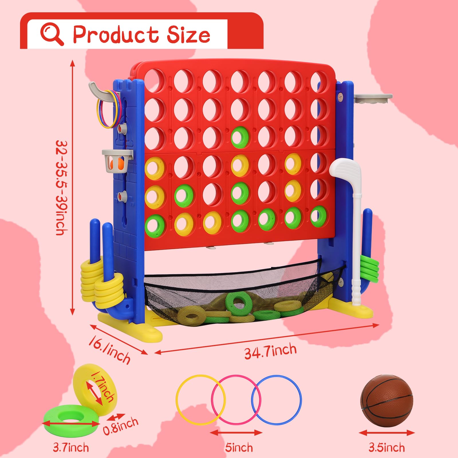 HAPPYMATY kid-friendly and adult-friendly design supports inclusive backyard fun.