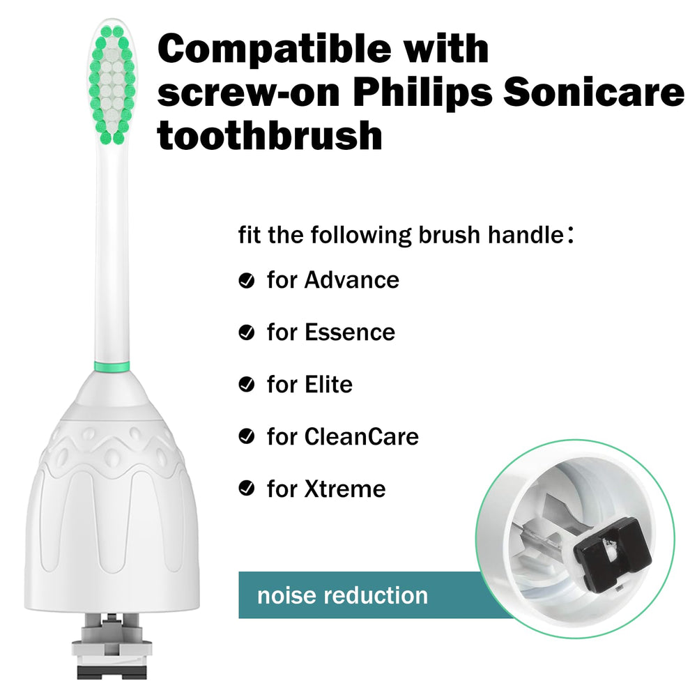 HAPPYMOMO heads show Philips screw-on compatibility for Essence and Elite