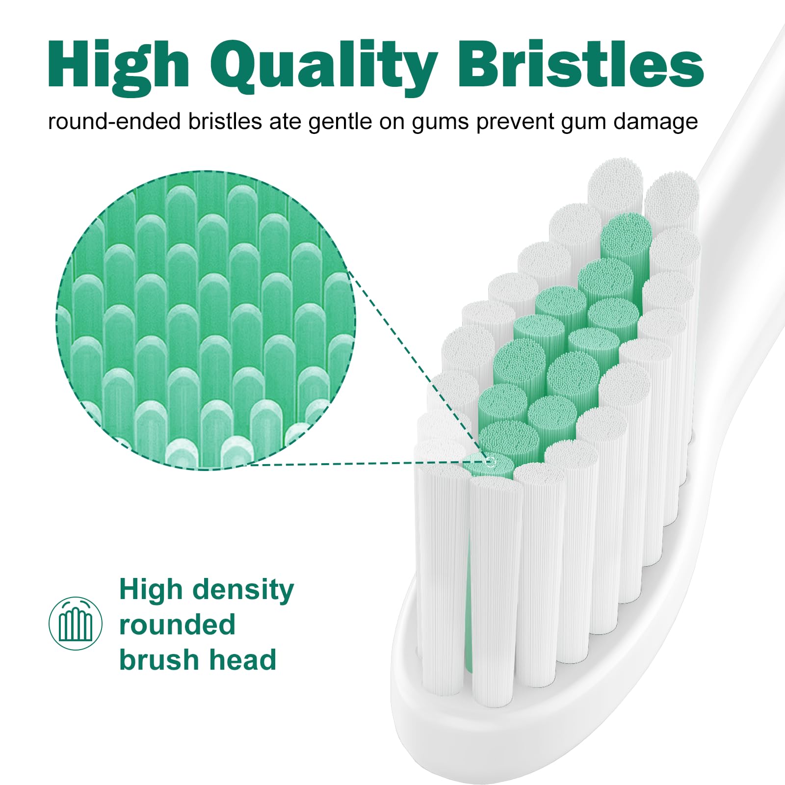 HAPPYMOMO protective cap over bristles keeps them straight and clean.