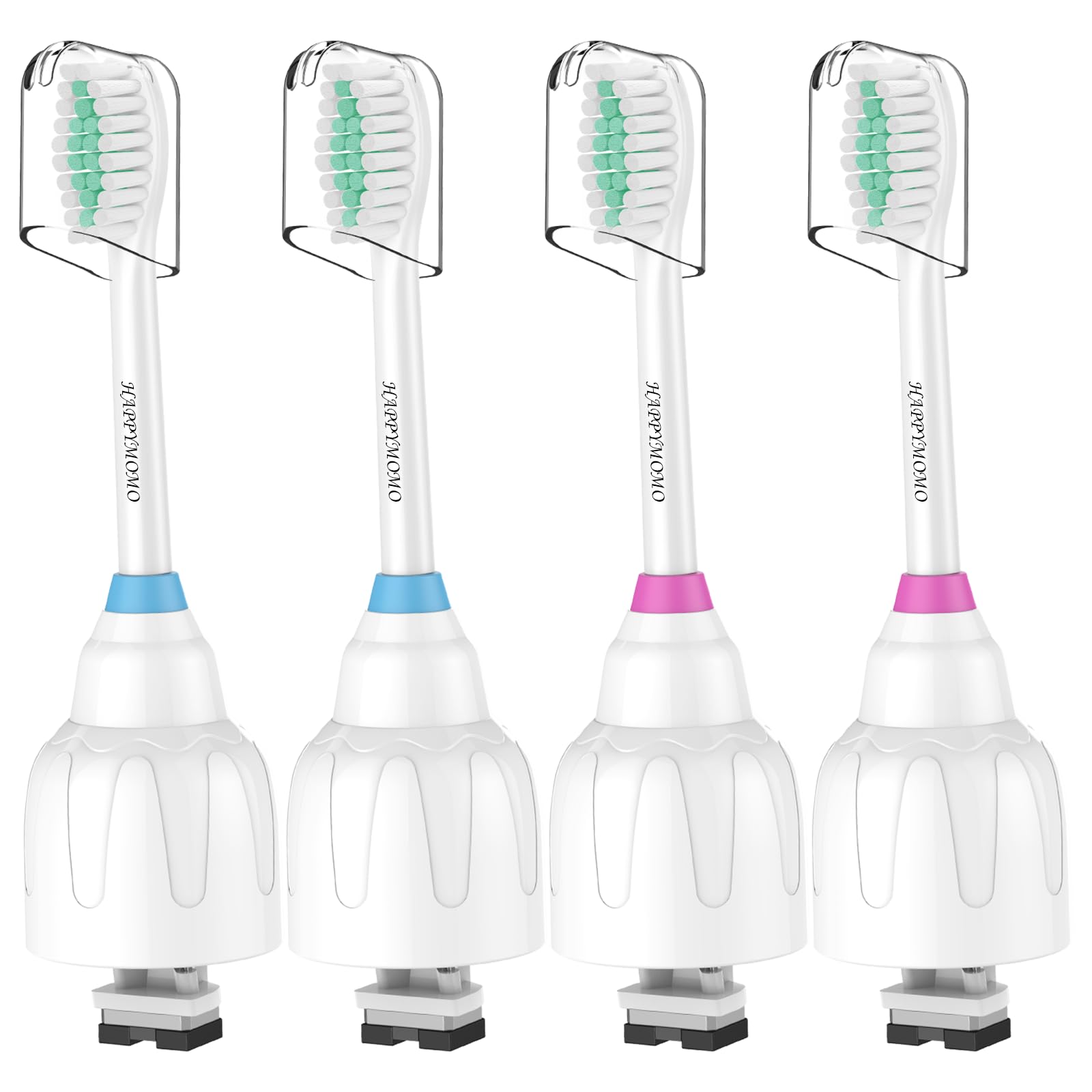 HAPPYMOMO replacement heads for E-Series and Essence offer precise cleaning for a brighter smile.