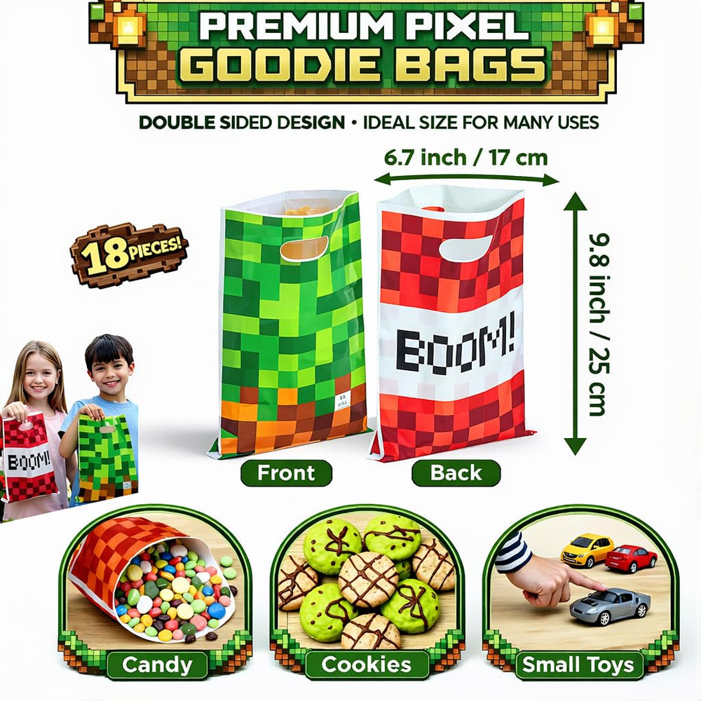 HappySet Pixel napkins simplify post-party cleanup and dining.