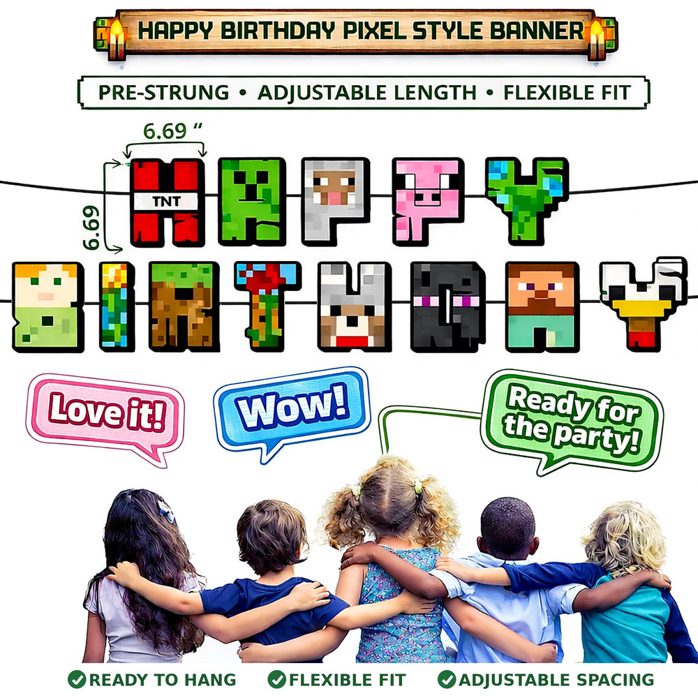 HappySet Pixel toppers spark moments for photos and snacks.