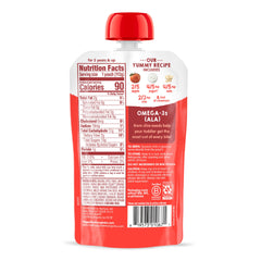 HAPPYTOT Stage 4 chia fiber pouch emphasizing added nutrients for little ones.