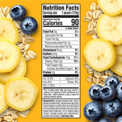 HAPPYTOT Stage 4 oats and chia pouch; creamy texture with omega-3 support.