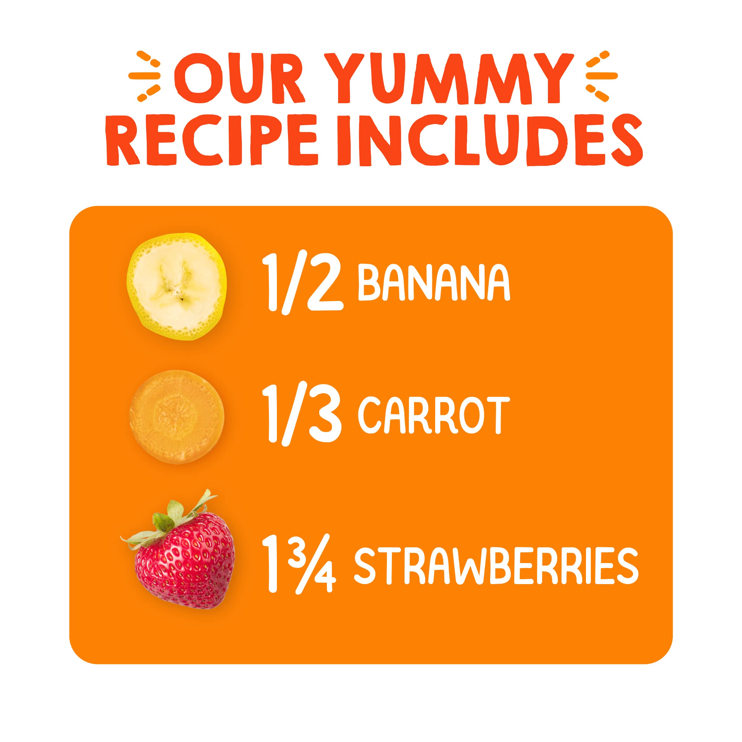 HAPPYTOT Stage 4 label closeup shows organic ingredients and non-GMO promise.