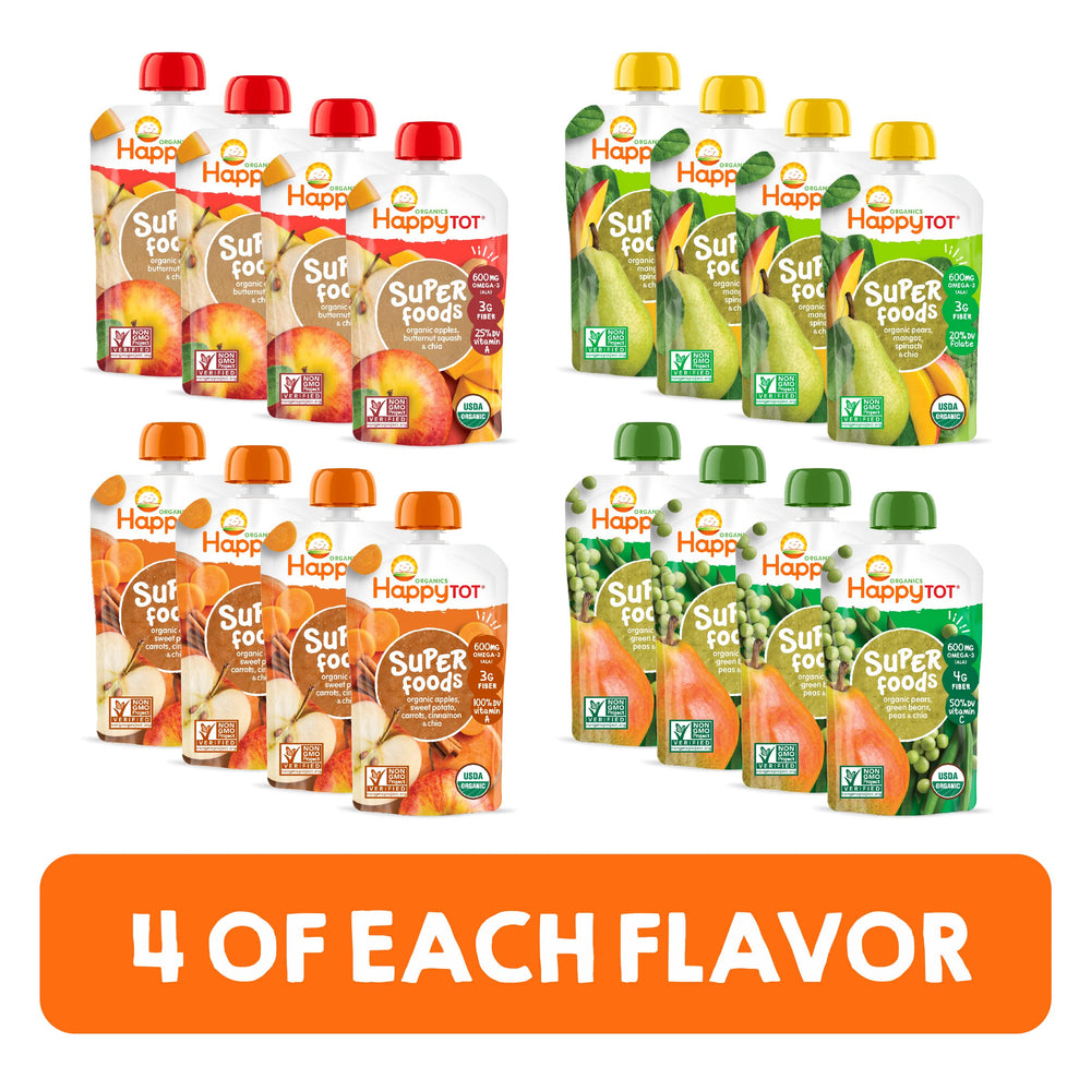 HAPPYTOT Stage 4 snack-time setup for busy families and caregivers.
