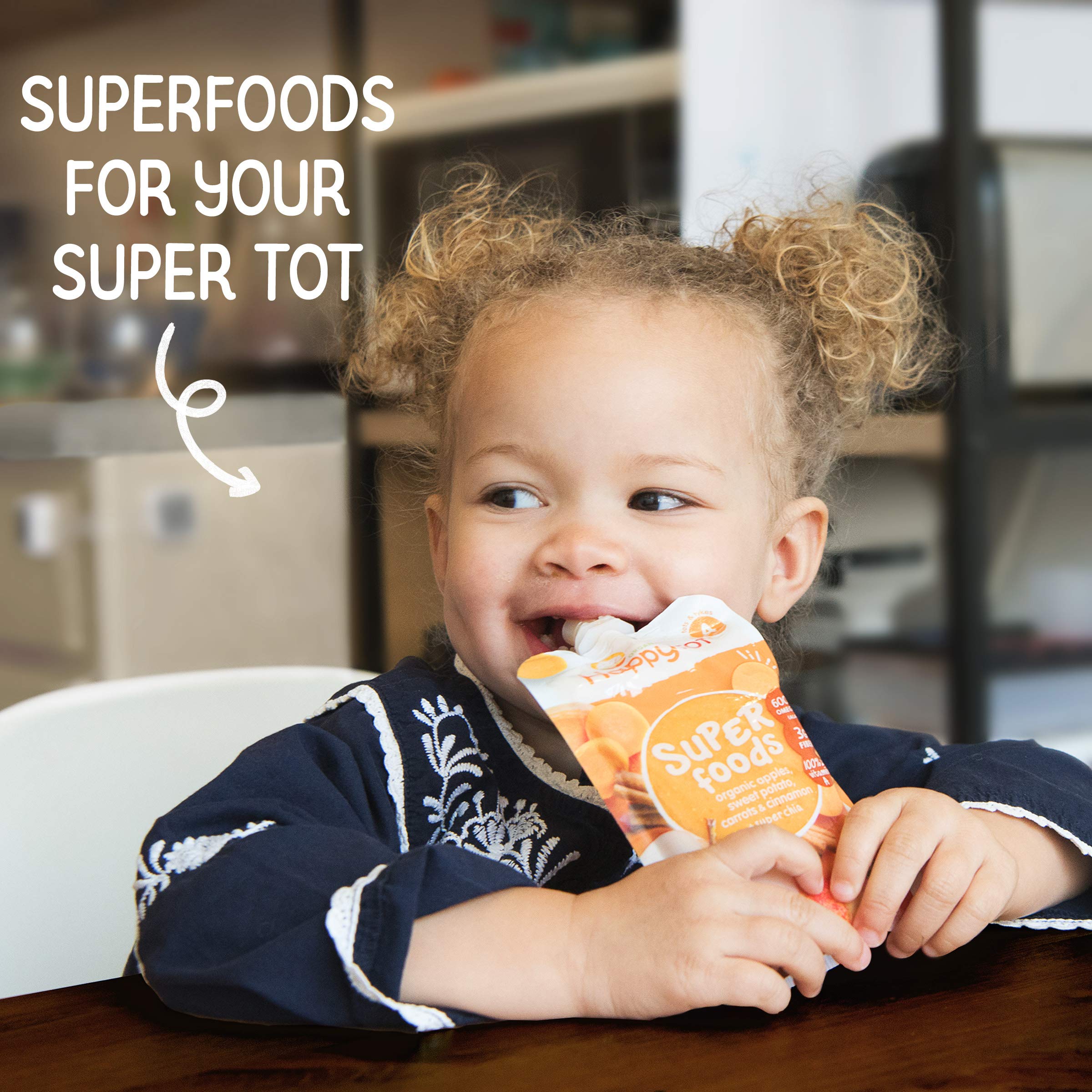 HAPPYTOT USDA Organic Stage 4 pouch with organic certification seal.