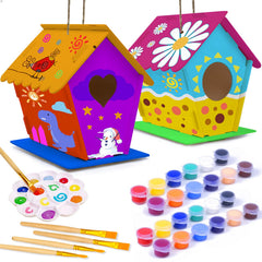 hapray two-pack birdhouse kit assembly view for kids' hands-on learning