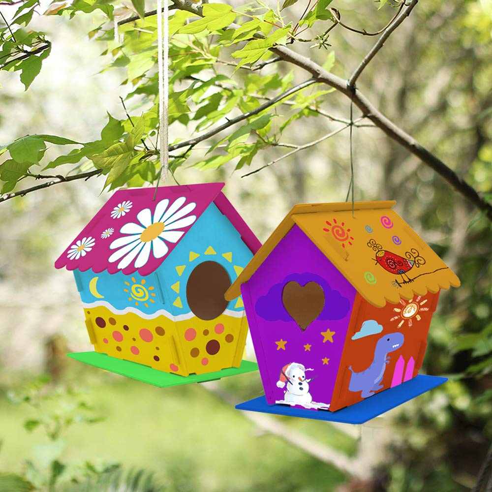 hapray family-friendly birdhouse kit for collaborative crafting time