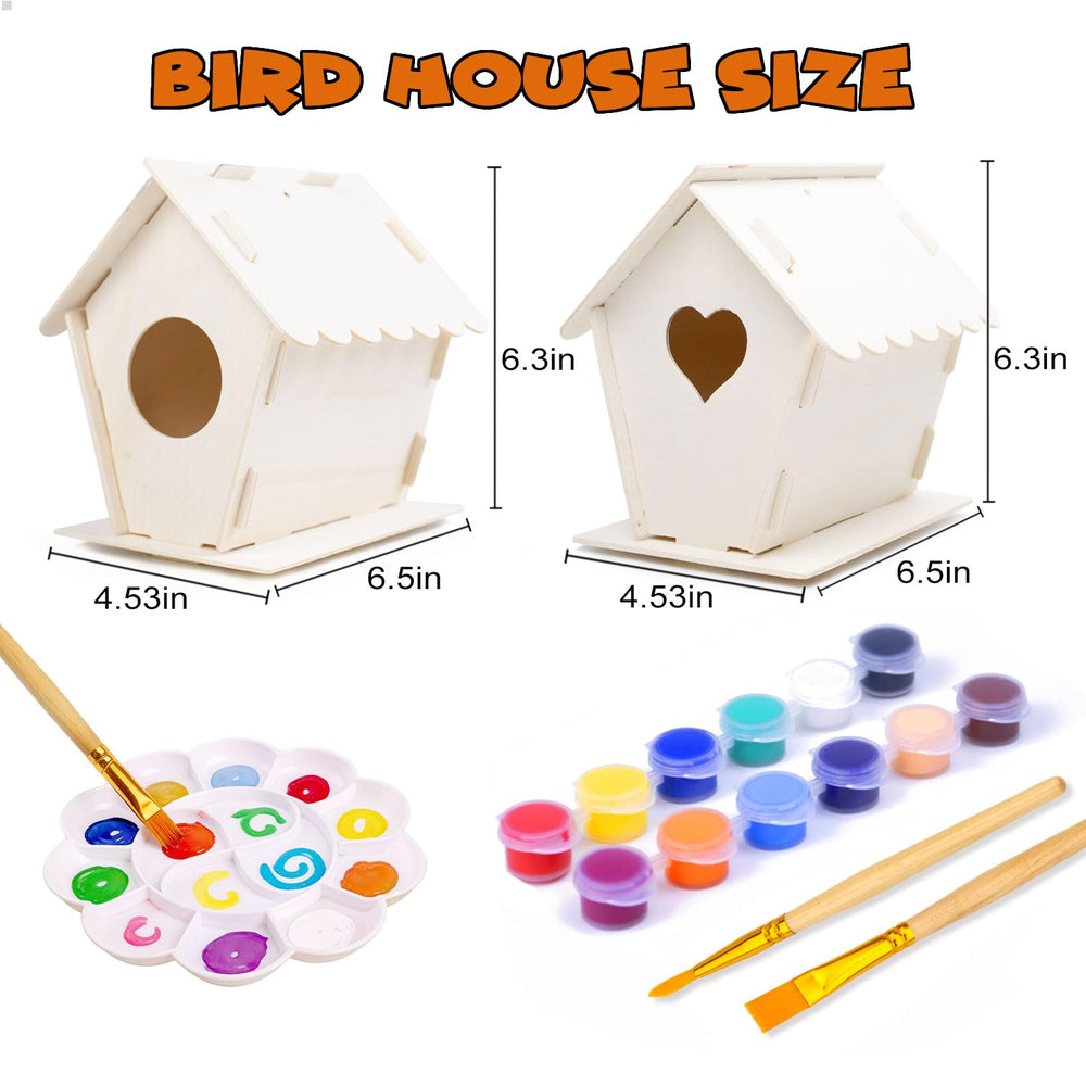 hapray birdhouse kit brushes and palette setup for painting sessions