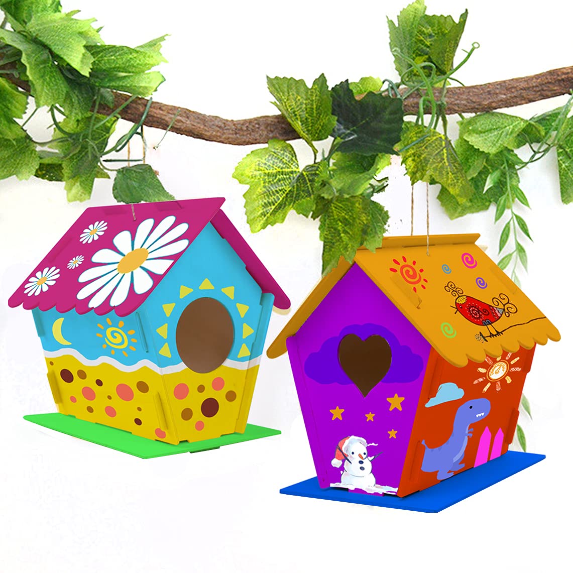 hapray wooden boards in birdhouse kit ready-to-assemble view