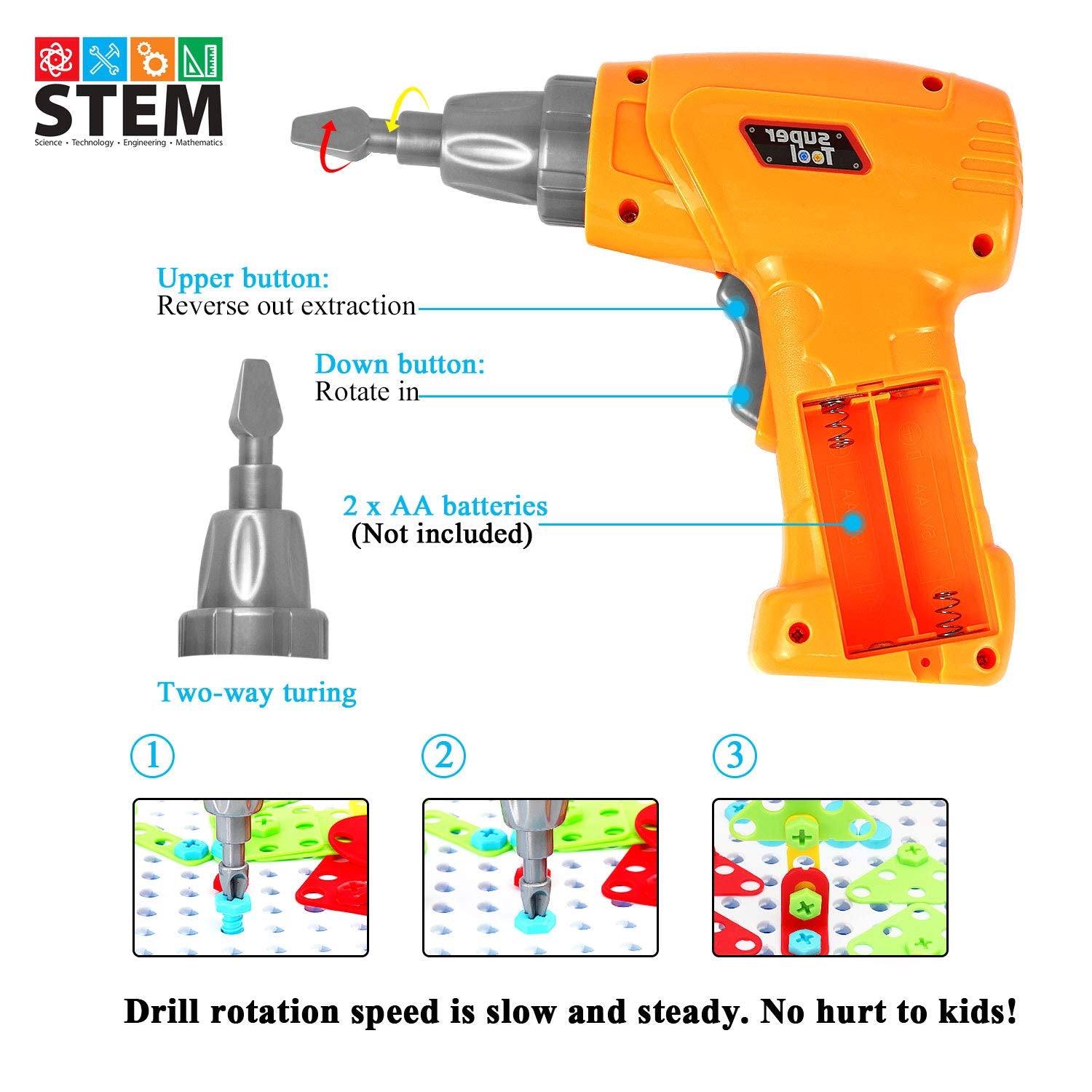 HAPTIME colorful ABS plastic building pieces for tactile learning