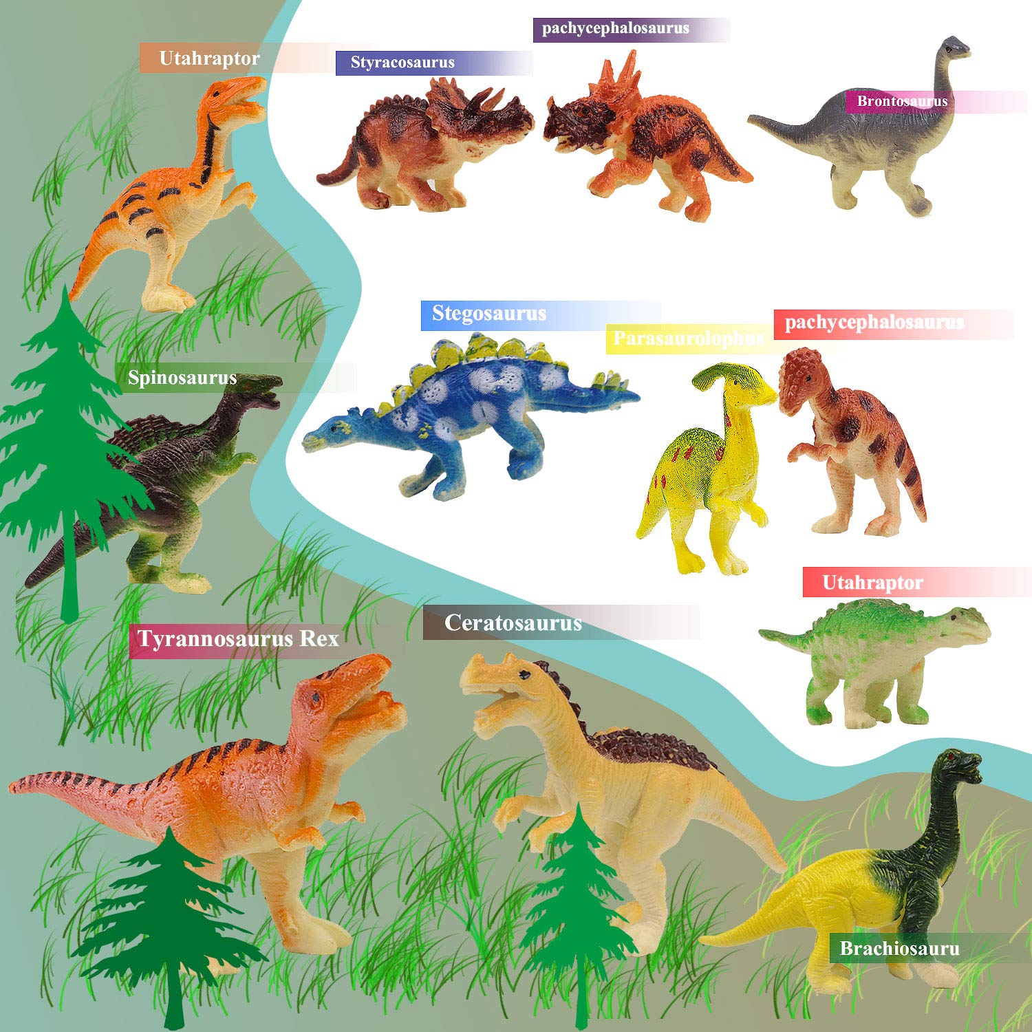 HAPTIME assorted dinosaurs ideal Easter eggs fillers