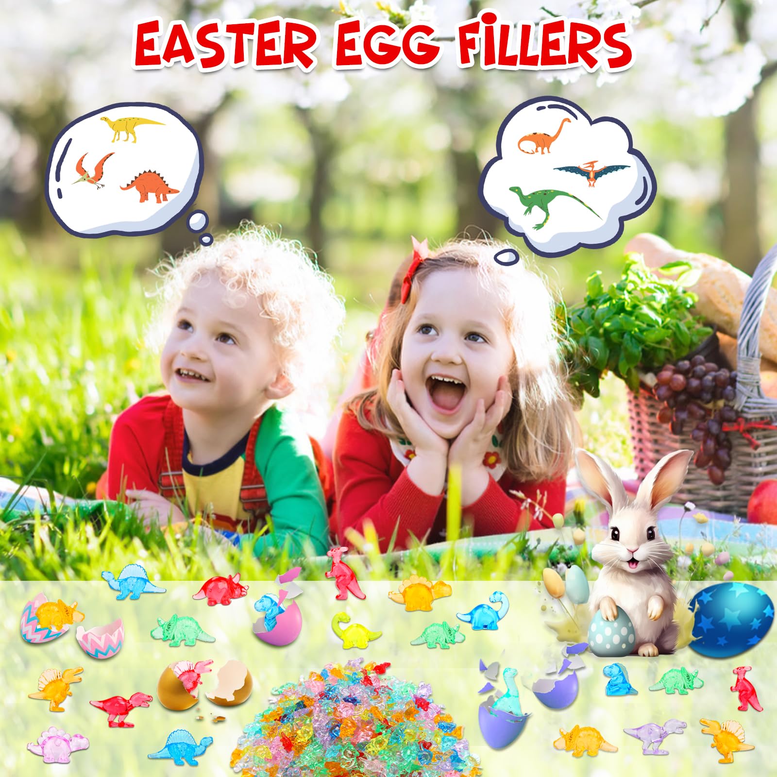 HAPTIME Easter mini dinosaurs ideal for egg hunts.