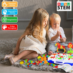 HAPTIME interchangeable drill bits and screws for versatile STEM play