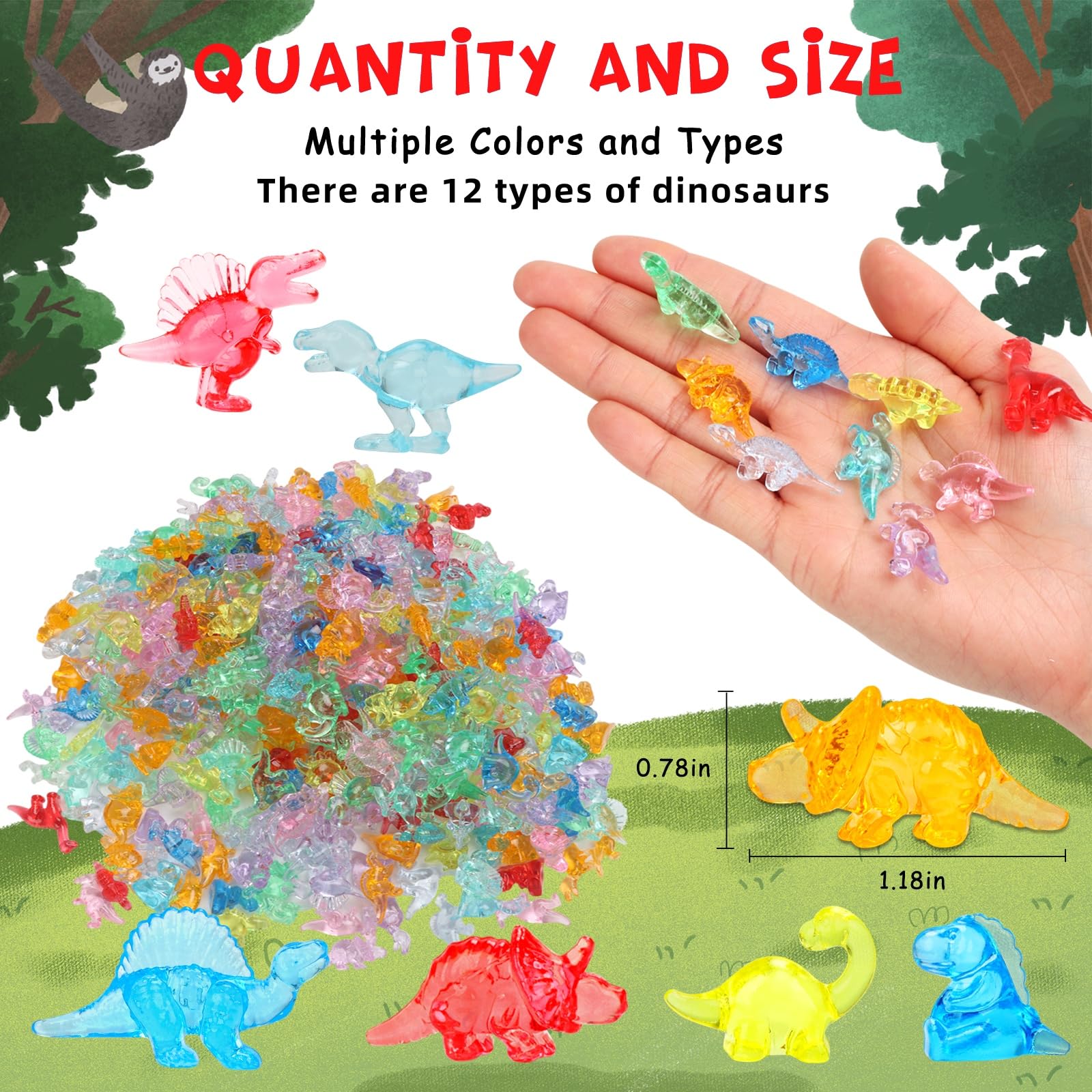 HAPTIME mini resin dinosaur toys for imaginative storytelling and play.