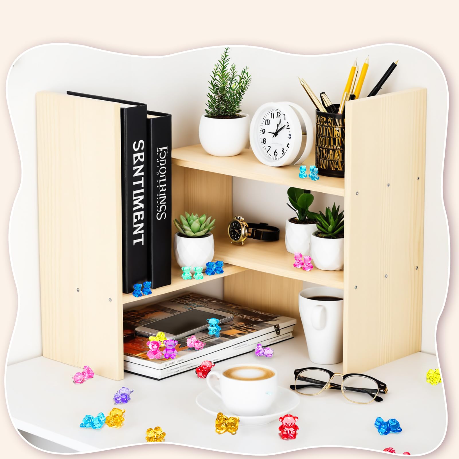 HAPTIME safe odorless acrylic bears for crafts and gifts