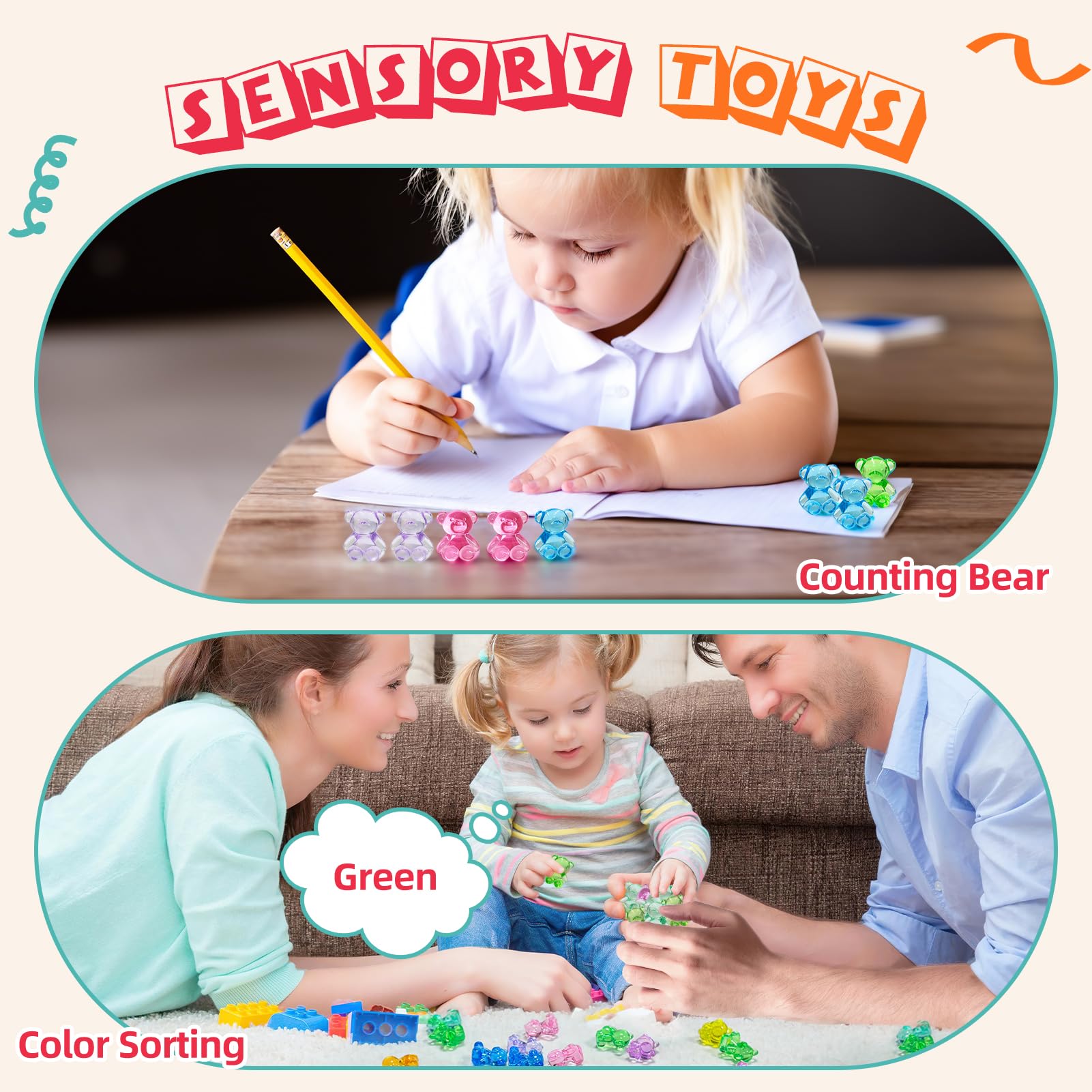 HAPTIME tiny bears 0.7 inches for dollhouses and displays