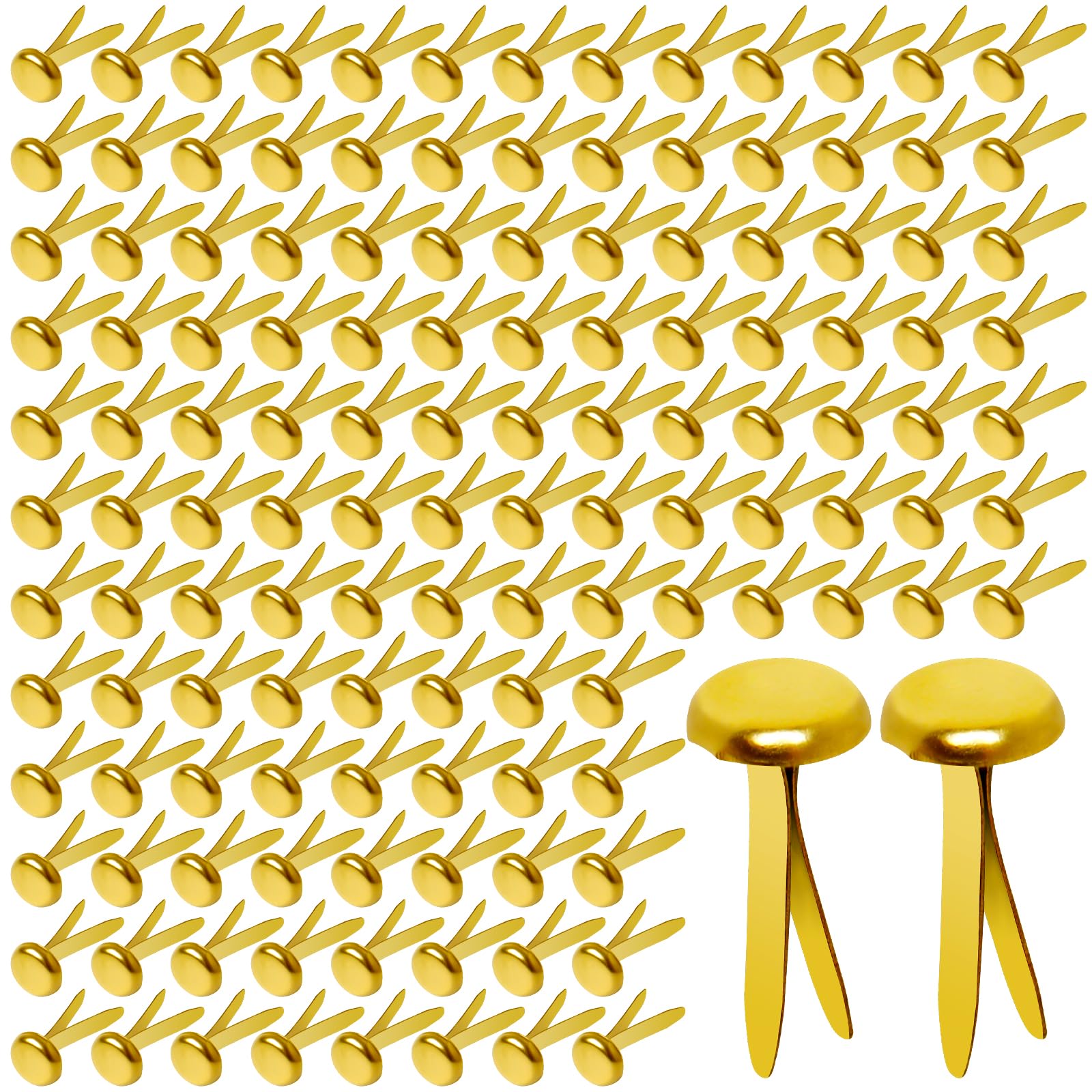 HAPY SHOP brass fasteners 300-pack ready for scrapbooking and DIY projects.