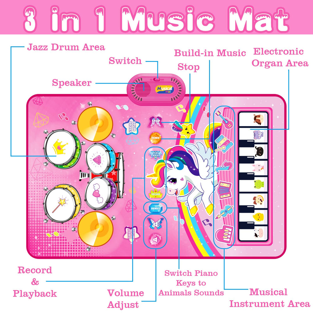 Unicorn-themed accents appeal to little listeners.