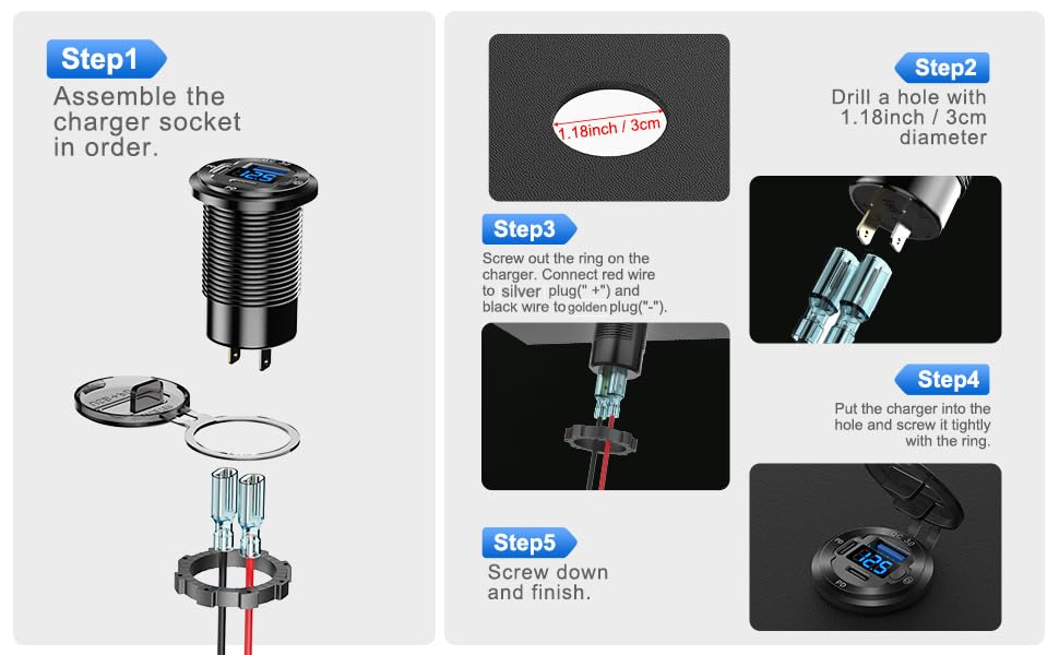 Hapytrip easy installation guide demonstrates flexible mounting options.