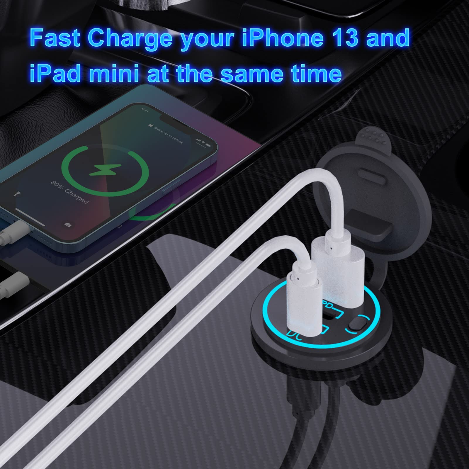 Hapytrip Quick Charge 3.0 port speeds up charging for compatible devices.