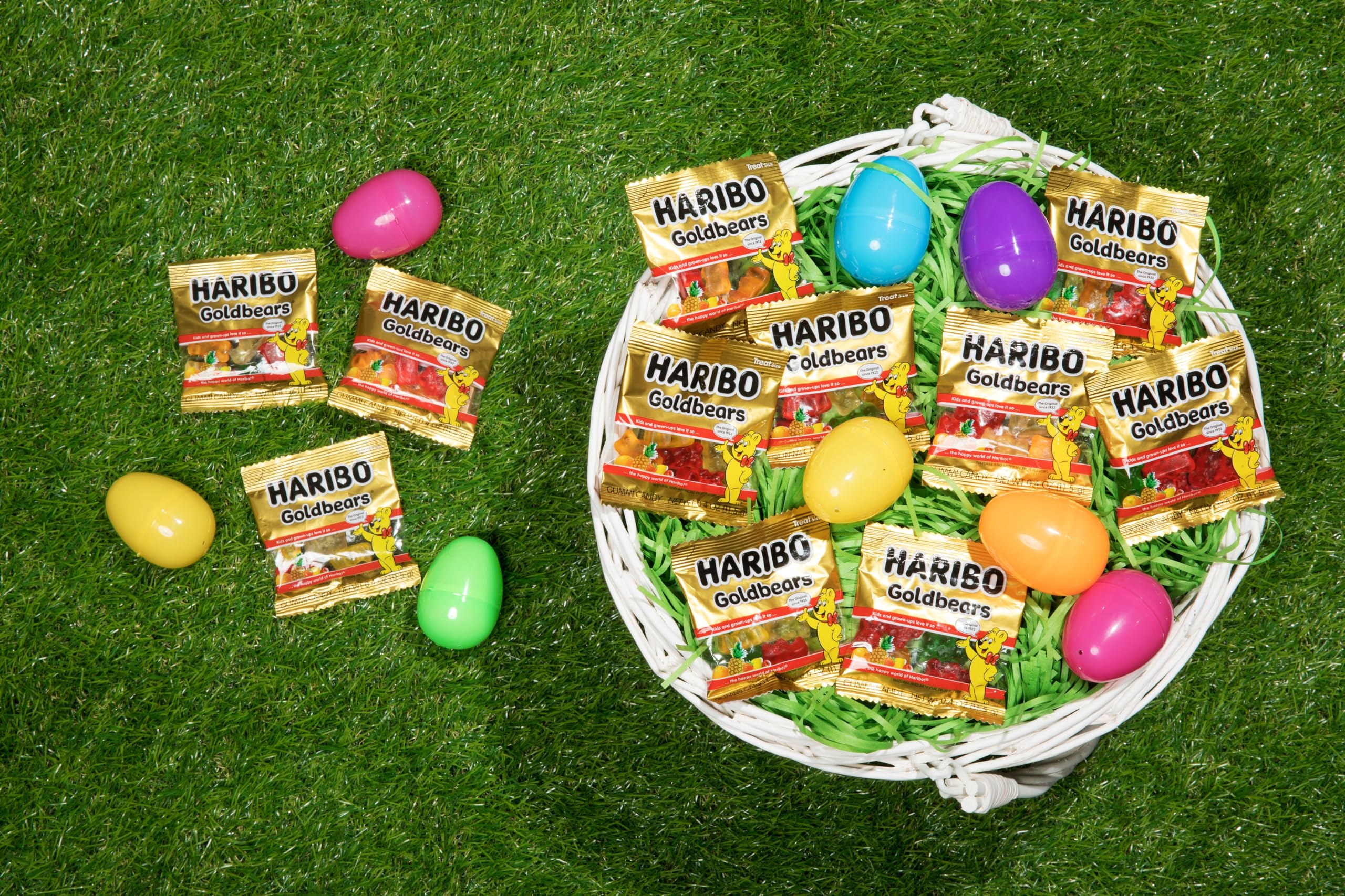 HARIBO Easter Egg packaging with quality guarantee and seasonal design.