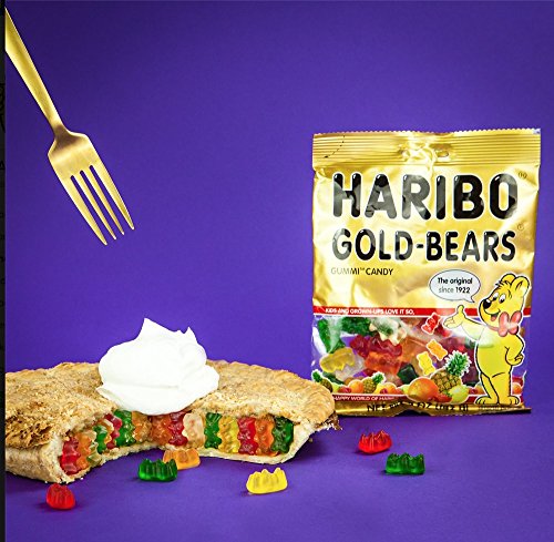 Haribo Goldbears party table display with colorful bowls.