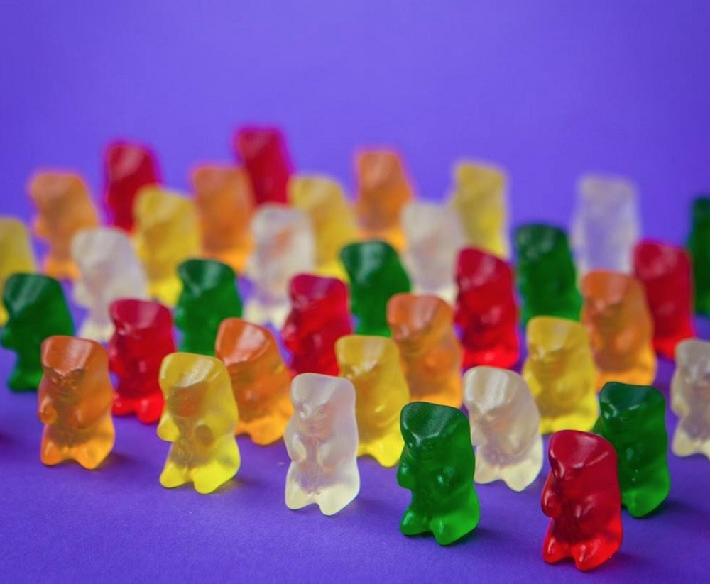 Haribo Goldbears snack time for kids, bright treats.