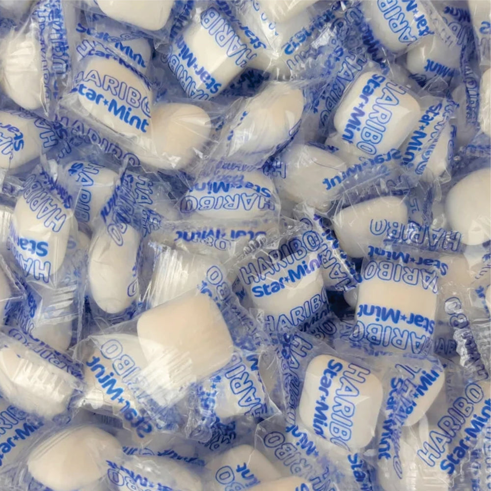 Haribo Starmint serving suggestion for sharing a minty bite during breaks