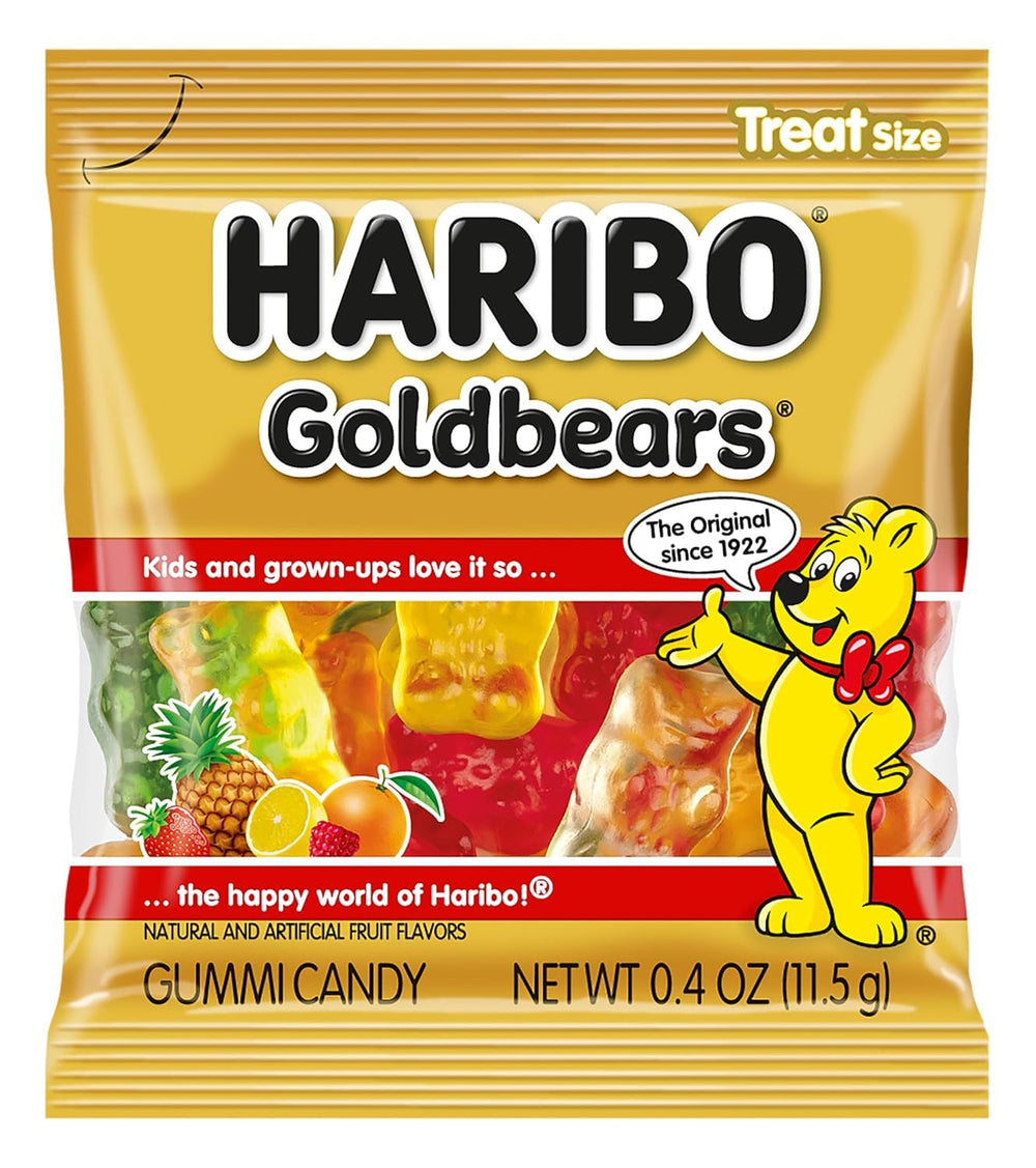 HARIBO treat-sized bags, convenient and shareable candy on the go.