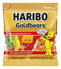 HARIBO treat-sized bags, convenient and shareable candy on the go.