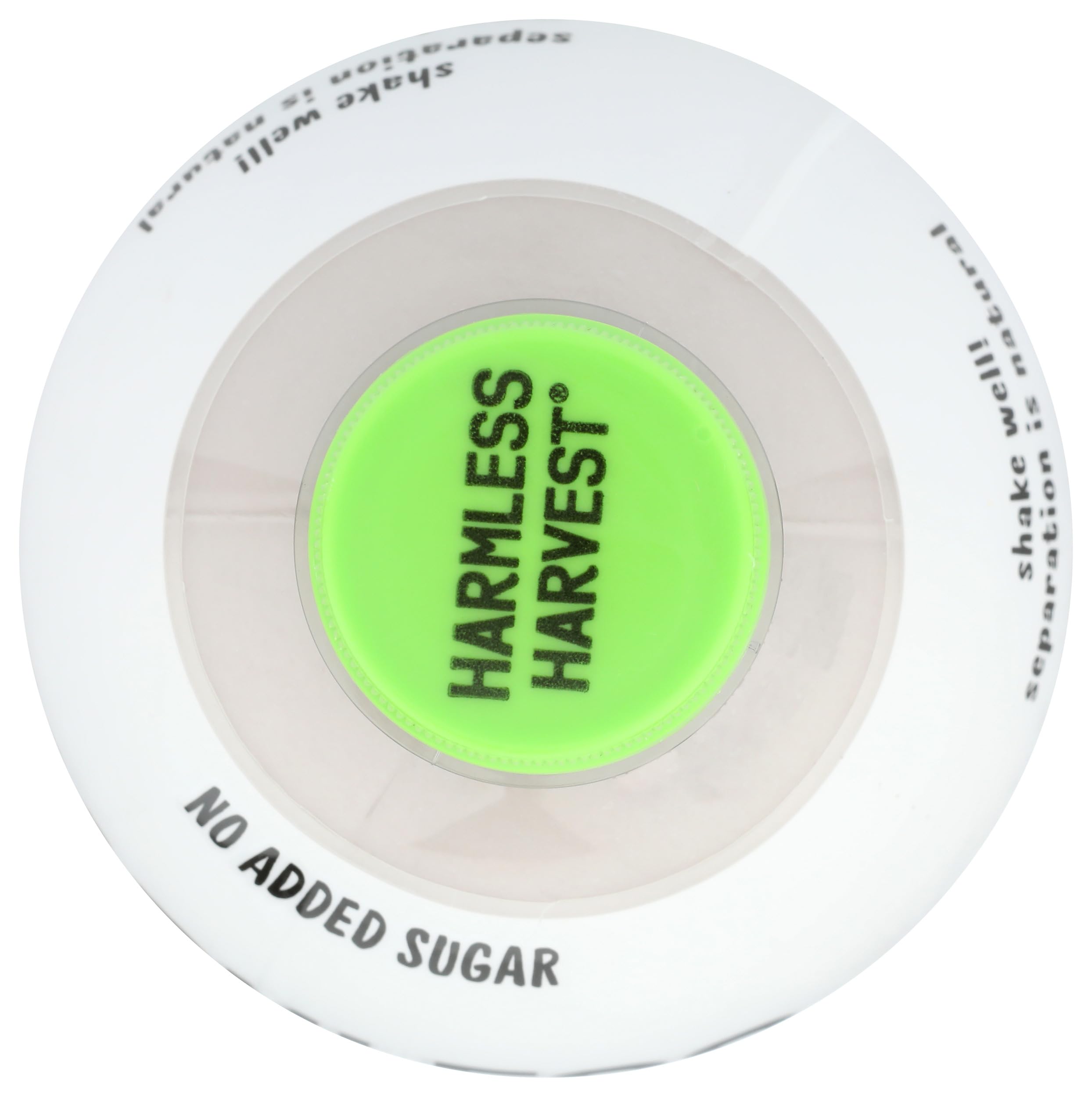 Harmless Harvest serving glass on table ready for a quick refresh.