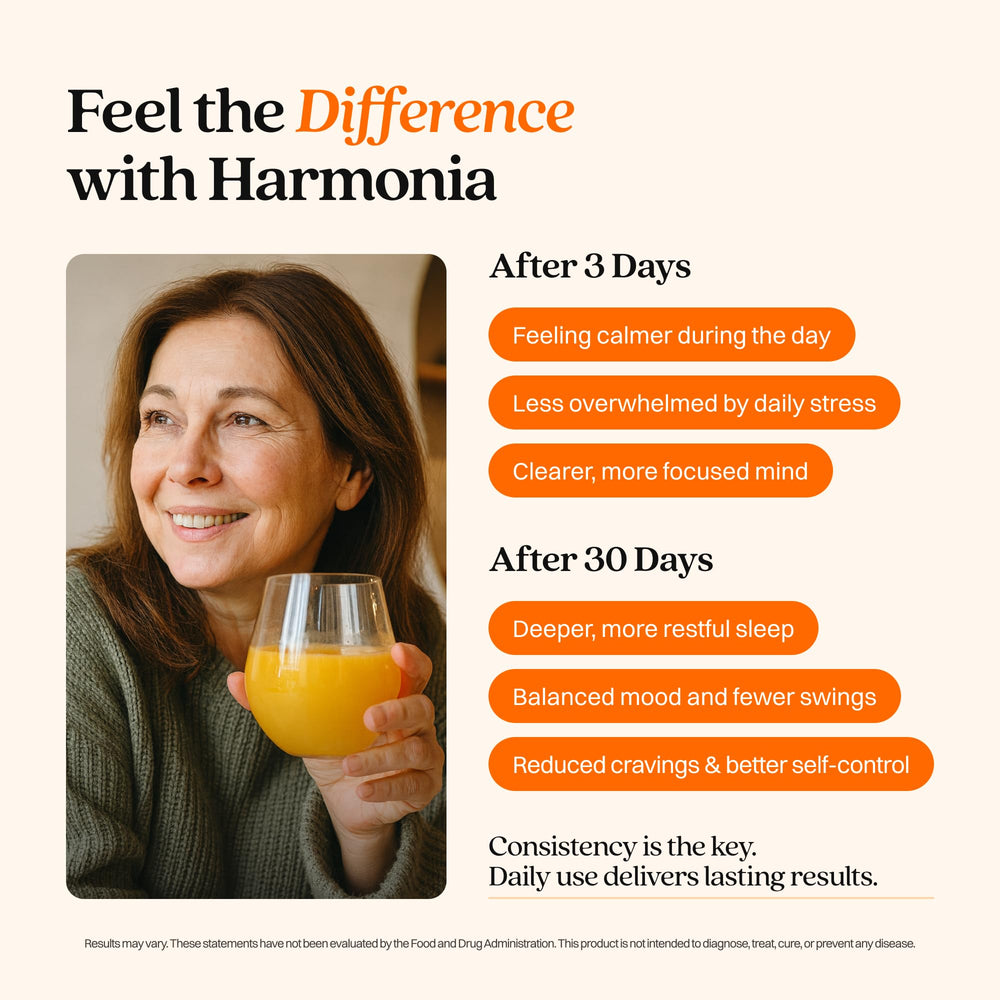 HARMONÍA Cortisol Cocktail scoop shows easy daily dosing.