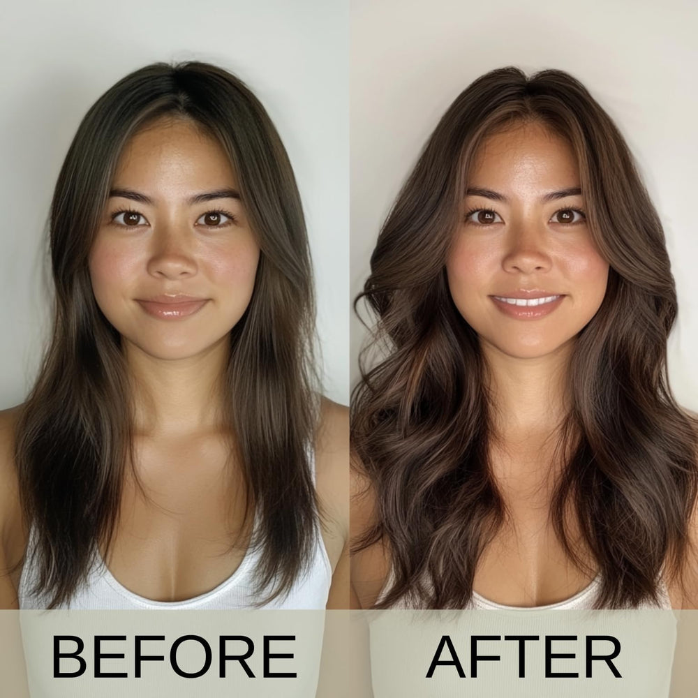 Harmonize Beauty Root Texture Powder creates noticeable hair volume at the roots.