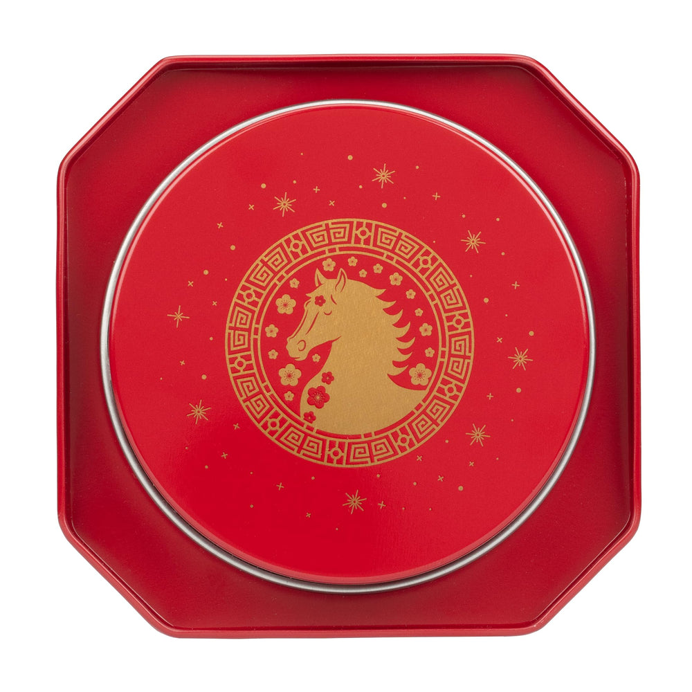 Festive packaging of Harney & Sons Lunar New Year tea ready for gifting