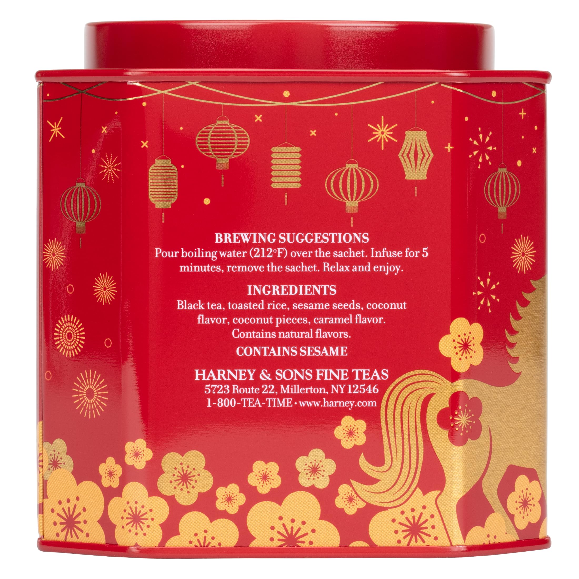 Year of the Horse motif featuring Harney & Sons celebratory design
